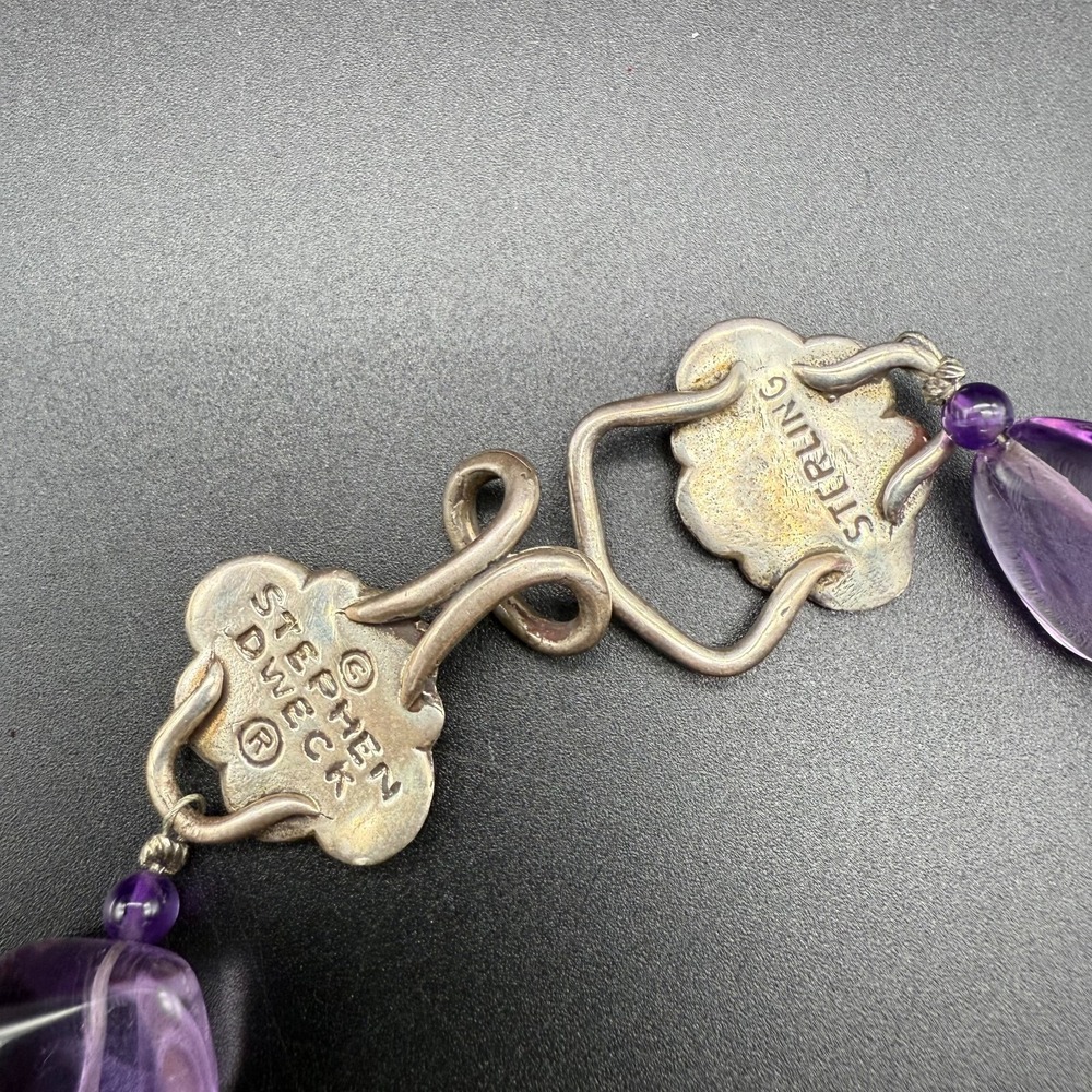 Stephen Dweck Signed‎ Ametrine Nugget Necklace | Sterling Silver Clasp | Artisan - Picture 5 of 12